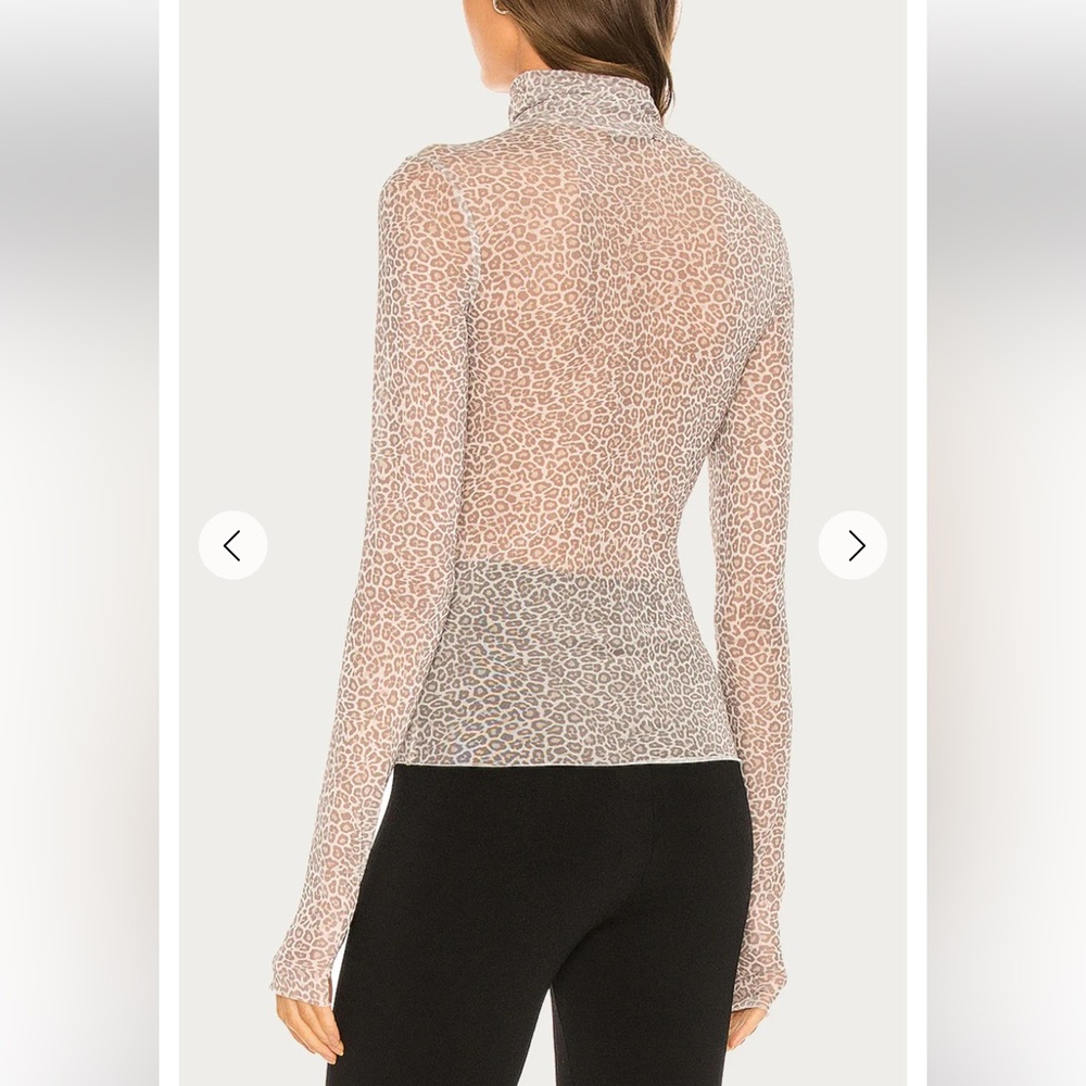 AFRM Zadie Power Mesh Turtleneck Top Size M - Picture 4 of 13